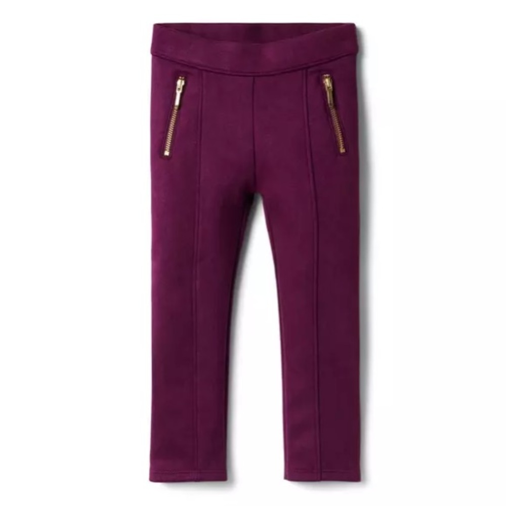Janie & Jack Faux Suede Pants-Pickled Beet-Size 8